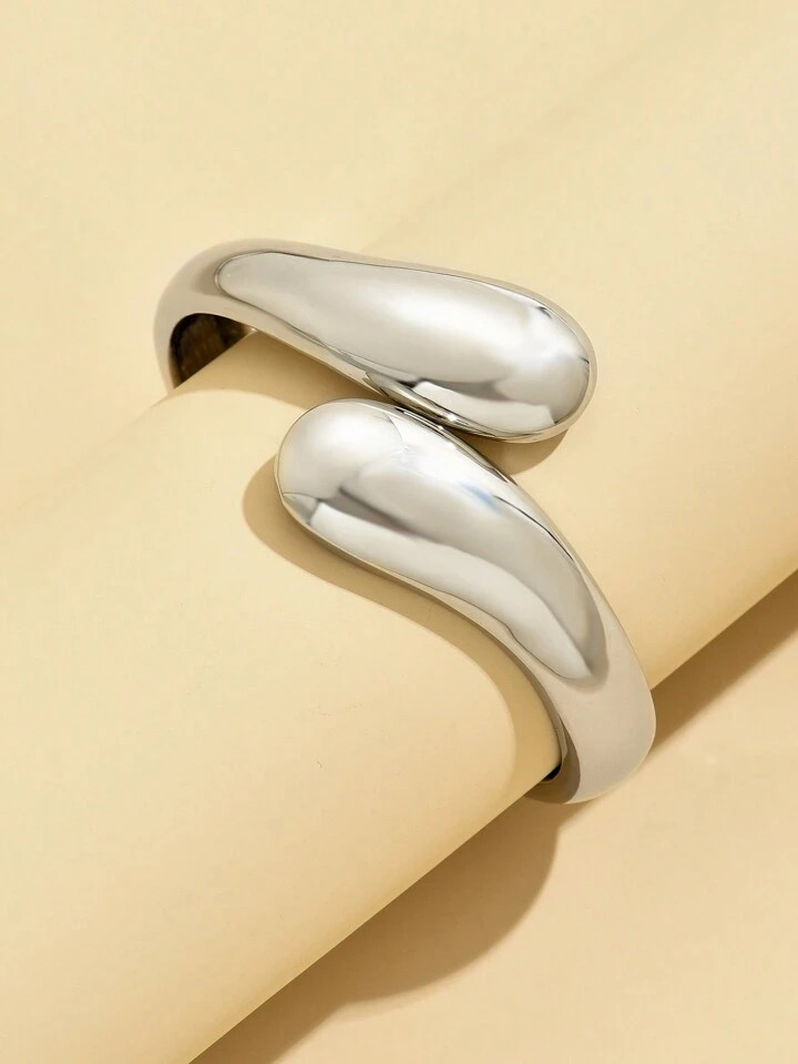 1pc Fashion Teardrop Zinc Alloy Bracelet, Edgy European Style Minimalist Geometric Abstract Snake... | SHEIN