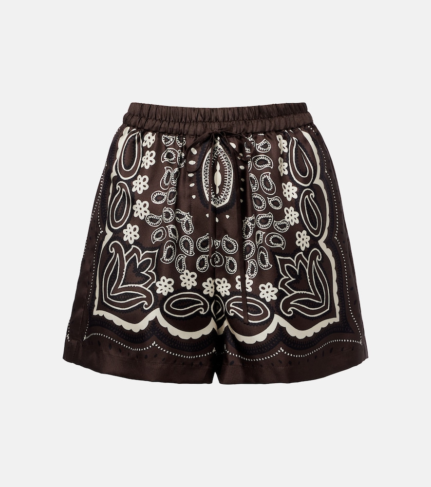 Nili Lotan Frances printed silk twill shorts | Mytheresa (US/CA)