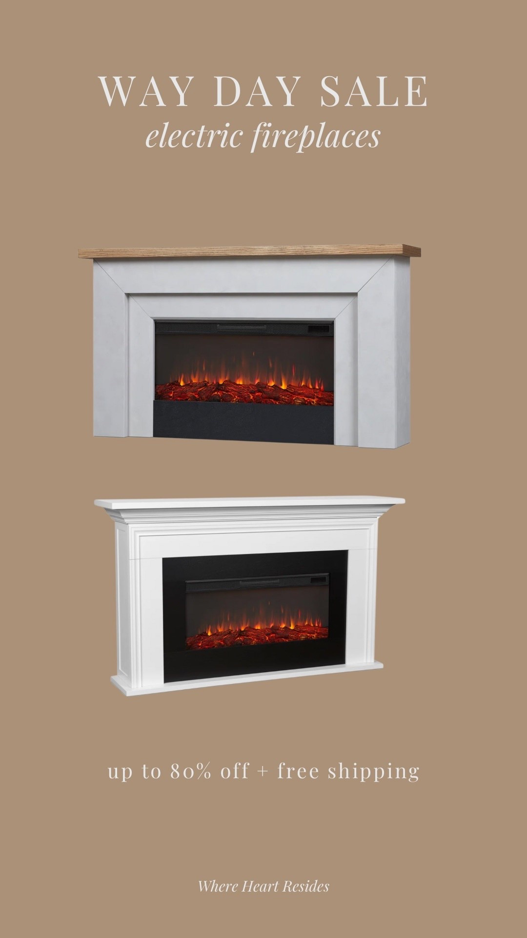 Nothing feels cozier than a fireplace glow this time of year! These beautiful electric fireplaces from @Wayfair are part of Wayfair’s Way Day Sale, happening now! You can get up to 80% off plus free shipping on everything. Sale running from 10/26-10/29. The perfect time to add warmth and style to your home for the holidays. 

#ad #wayfairpartner #wayfair #wayfairfinds #wayday 

#LTKHoliday #LTKHome #LTKSaleAlert