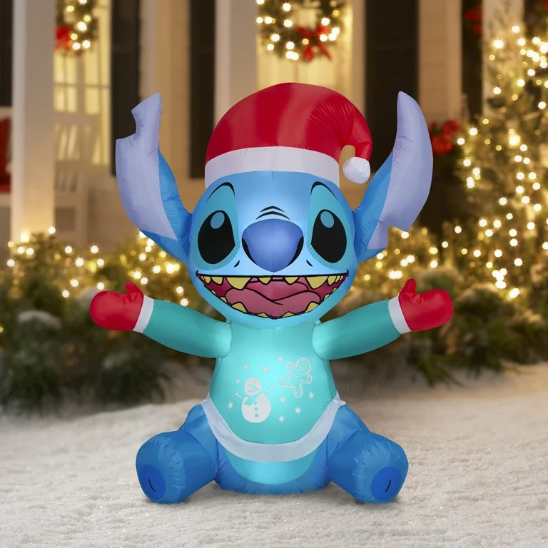Airblown Inflatables Yard Decoration Stitch in Sweater Disney, 4.5 ft | Walmart (US)