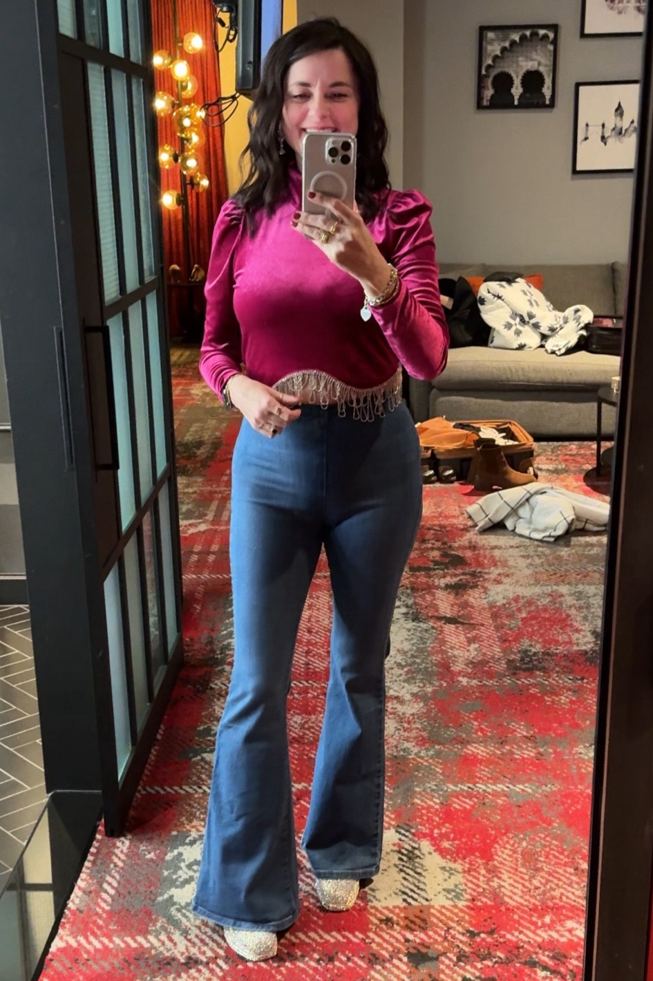 This was such a fun outfit for Nashville!!!  Top is TTS.  