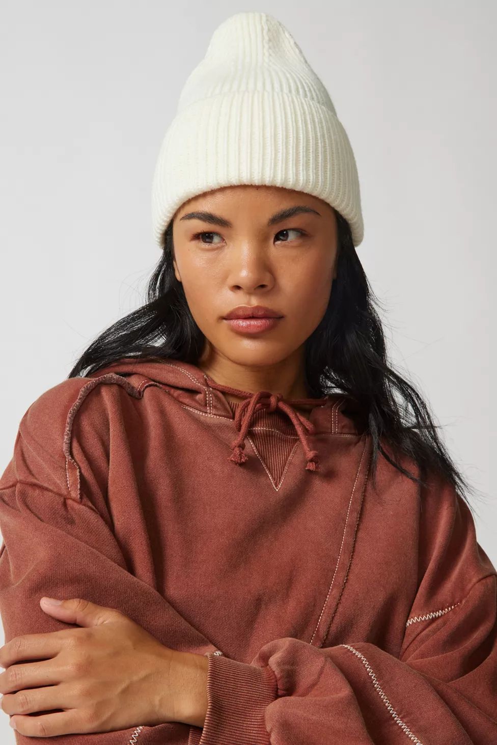 UO Khloe Ribbed Beanie | Urban Outfitters (US and RoW)