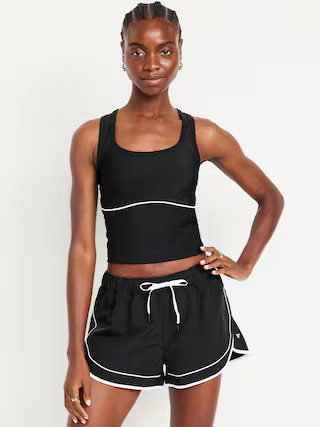 PowerSoft Racerback Cropped Shell Tank | Old Navy (US)