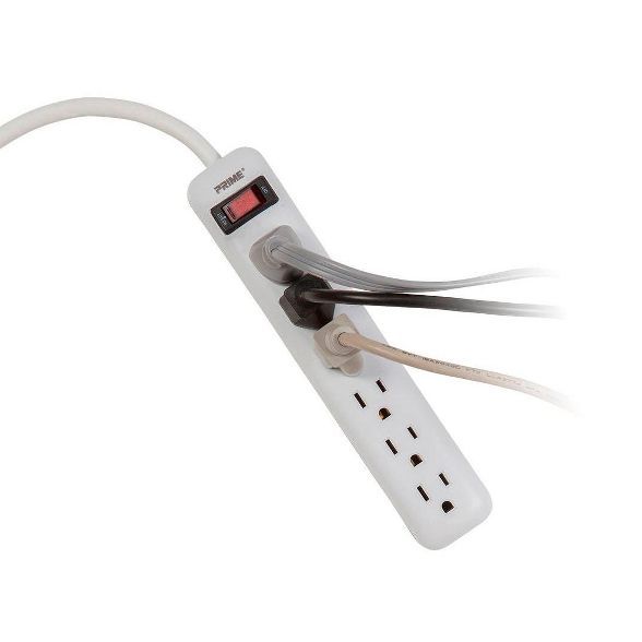 Monoprice Prime 6 Outlet Power Strip -White With 1.5 Foot Cable/Chord, Straight Plug | Target