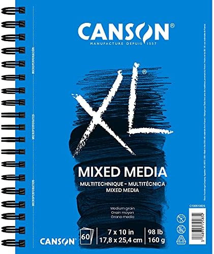 Canson 100510926 XL Mix Media Paper Pad, 98 Pound, 7 x 10 Inch, 60 Sheets | Amazon (US)