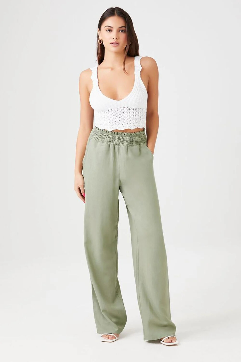 Smocked Wide-Leg Pants | Forever 21 (US)