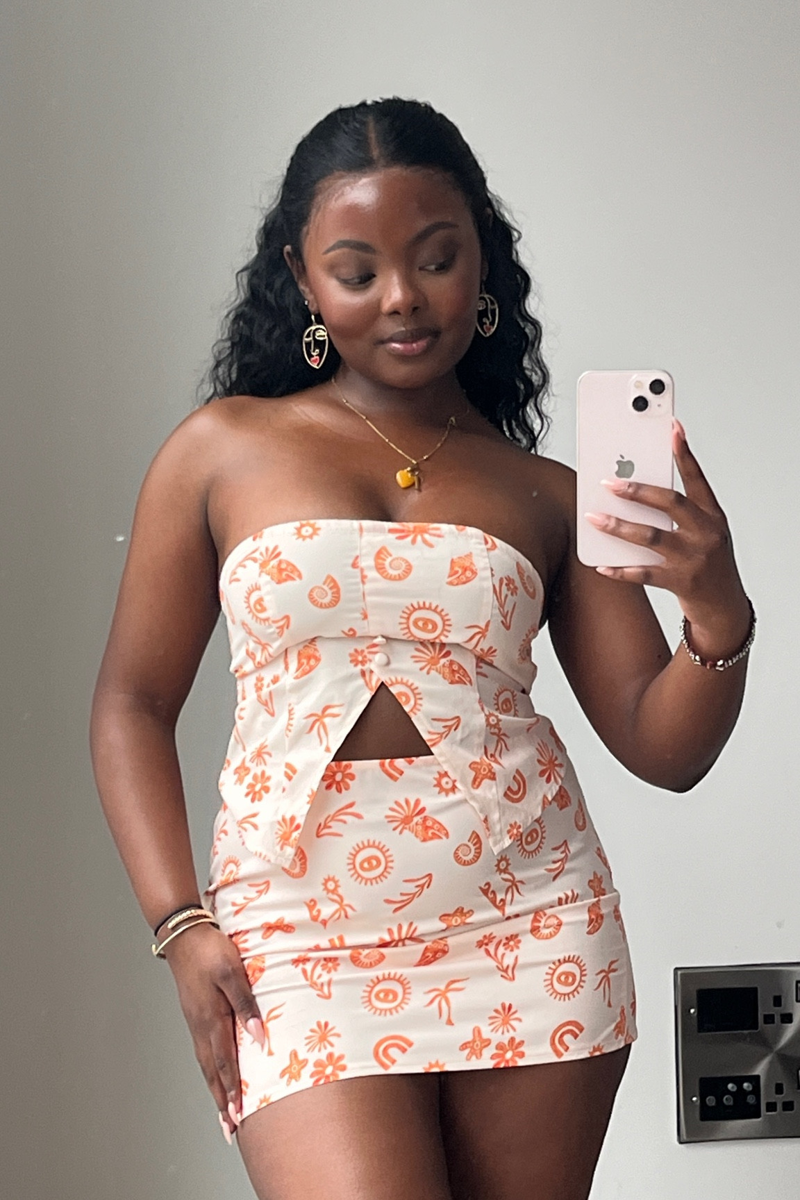 2 piece season! And I love this orange number 

Top: 8
Skirt: 10 but it’s too big at the waist

Neither items have stretch 

#LTKsummer #LTKspring #LTKtravel