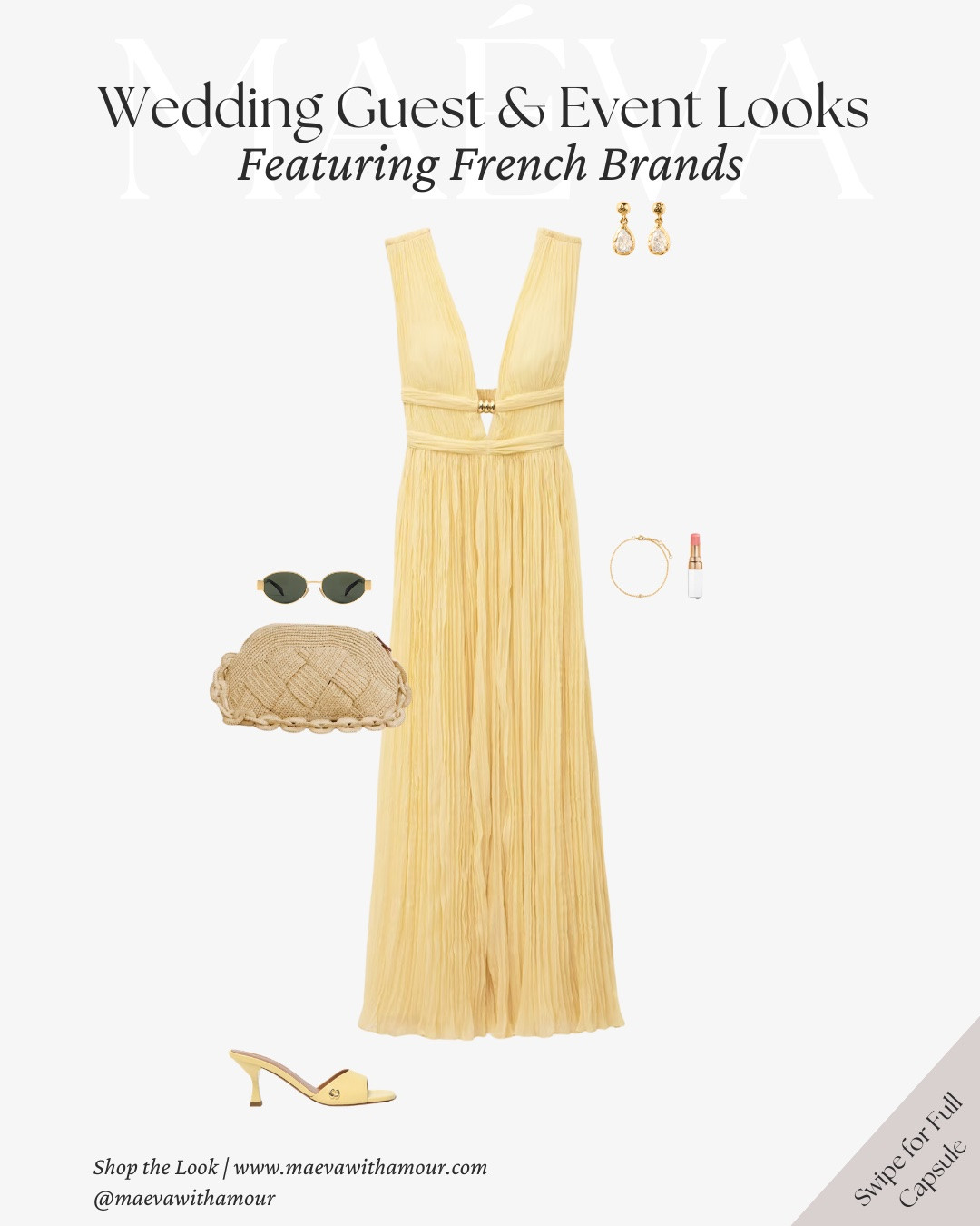 8 Wedding Guest & Event Looks Featuring French Brands 🤍

Special occasions are the perfect excuse to embrace beautiful dresses, elegant accessories, and timeless style. Whether you're attending a garden wedding, destination celebration, cocktail party, black-tie event, or another memorable gathering, I always love discovering beautiful pieces from French brands! 

For this edit I rounded up 8 complete wedding guest and event looks featuring French brands that can be shopped internationally, I hope these looks inspire your next celebration and perhaps introduce you to a few new brands along the way ✨

👗 Love these dresses? Comment SHOP and I'll send you links to the styles featured in this guide, along with a few more French favorites!

✨ I've also shared a new article on maevawithamour.com, where you'll find all 8 wedding guest and event looks, occasion dressing tips, and even more French dresses to discover and shop.

👉 Save and follow along for more French-inspired style, thoughtful edits, and wardrobe ideas designed to elevate your everyday

With Amour, M. 

@ATELIERS AUGUSTE @SEZANE 

#weddingguest #frenchstyle #parisianstyle

#LTKWedding #LTKTravel #LTKSeasonal
