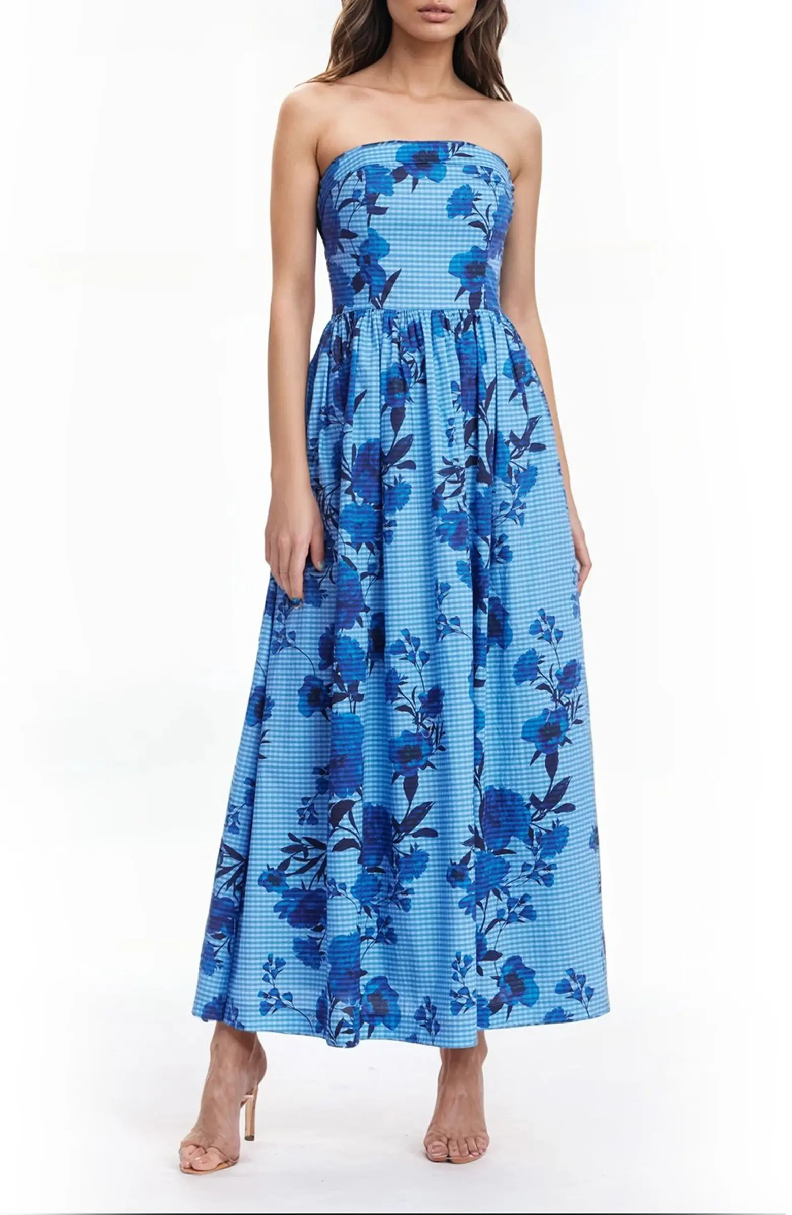 Jewel Badgley Mischka Strapless Maxi Dress | Nordstrom | Nordstrom