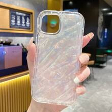 pc Fashionable Water Pattern TPUMarble PatternLaser Paper Soft Phone Case Compatible With Apple Phone Shockproof And Transparent | SHEIN