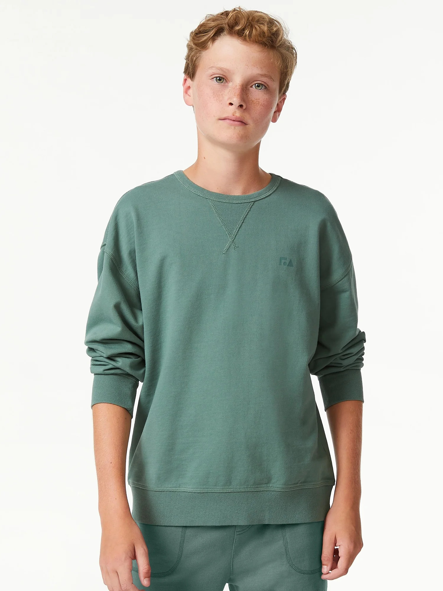 Free Assembly Boys Vintage Terry Crewneck, Sizes 4-18 | Walmart (US)