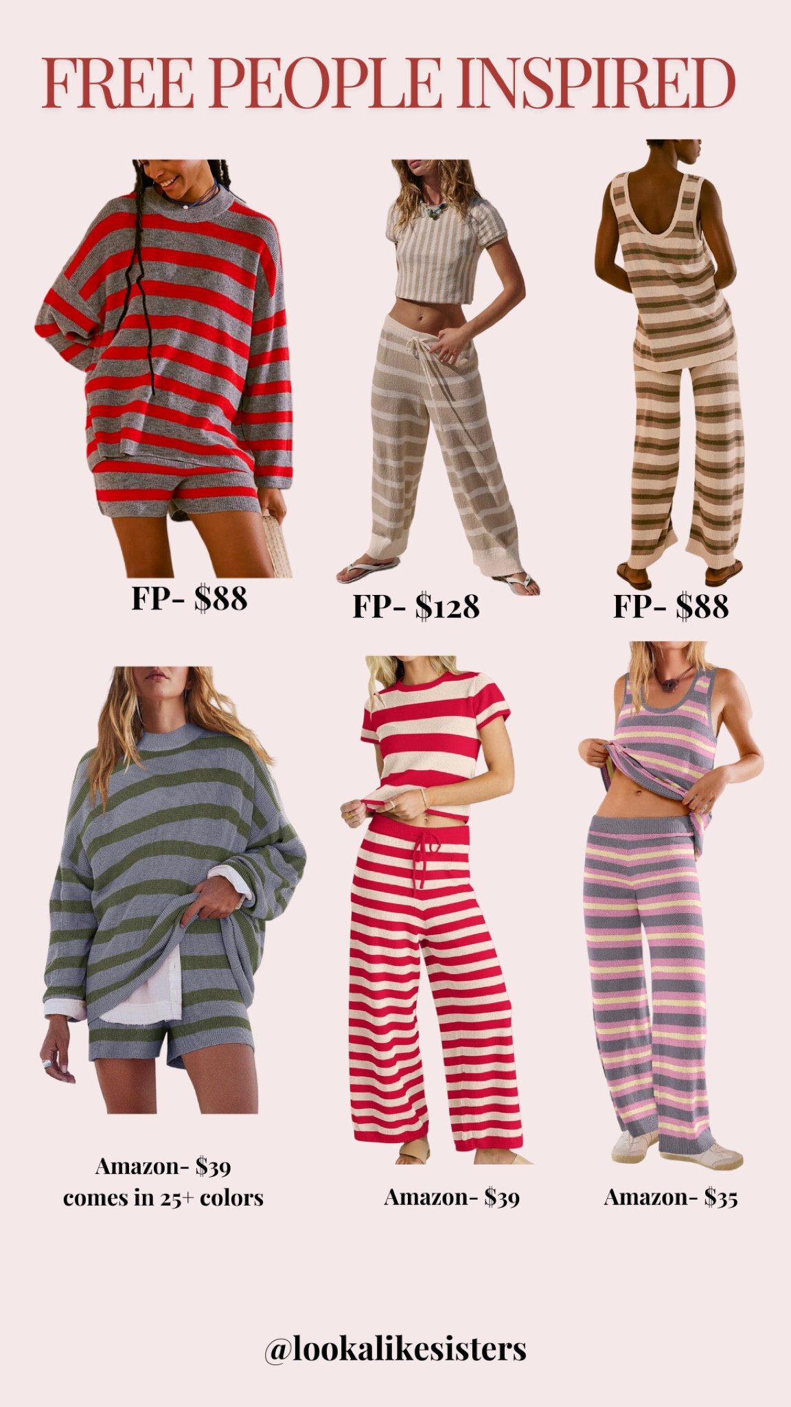 FREE PEOPLE dupes on amazon!! 
These are all almost identical to the real thing but for a fraction of the cost!! 
Amazon has so many color options as well 😍 

#LTKsalealert #LTKstyletip #LTKbeauty