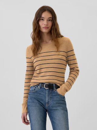 Textured Stripe Crewneck Sweater | Gap Factory