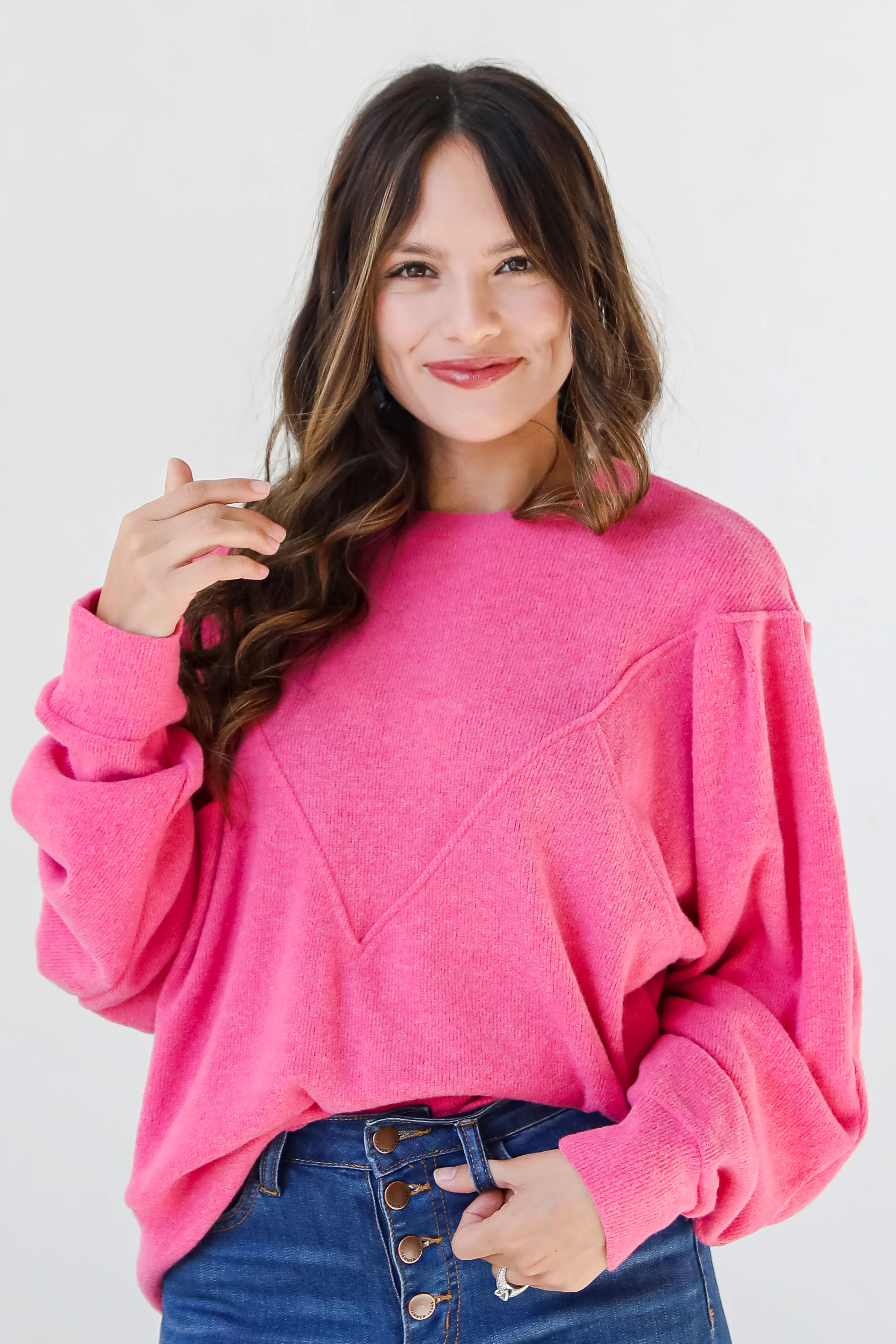 Catching Looks Brushed Knit Top | Dress Up