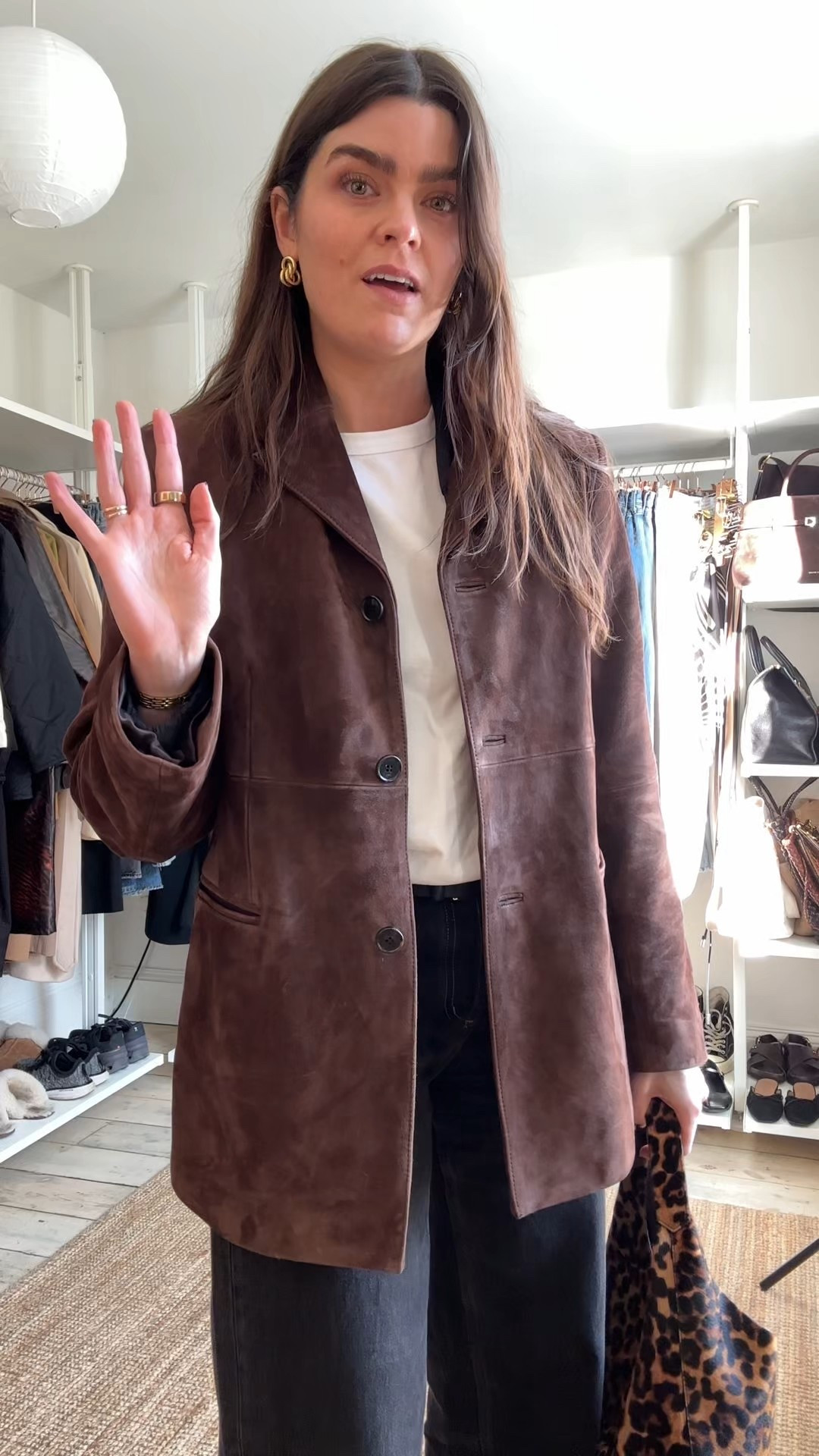 OOTD calling all suede lovers 🤎 a suede blazer is the perfect addition to your spring capsule wardrobes, from Arket, with a sneaky addition of a Uniqlo heat tech jacket layer underneath for the chilly transitional weather. Classic boots and Still Here black jeans look with a pop of leopard print, perfect for dressy smart casual work office wear

#LTKstyletip #LTKspring #LTKworkwear