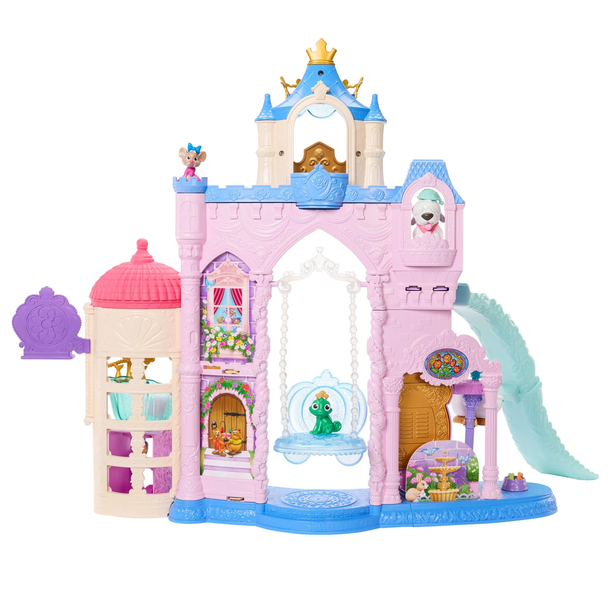 Disney Princess Pet Palace Playset with 7 Play Areas, 3 Animal Friends & 20+ Furniture & Accy | Walmart (US)