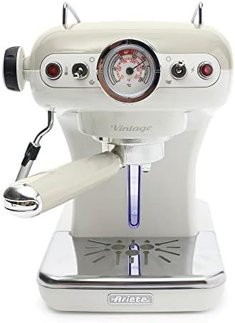 Ariete Vintage 850 Watt 0.9 Ounces Kitchen Countertop Espresso Coffee Machine with Frothing Wand ... | Amazon (US)