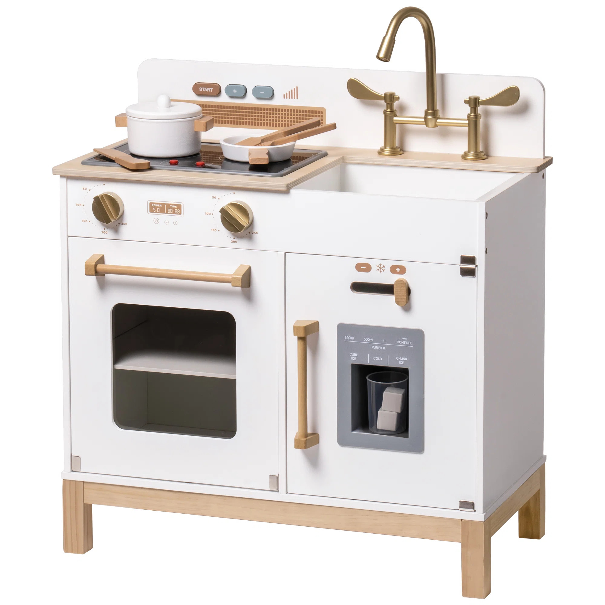 ROBUD Wooden Kitchen Playset For Kids, Montessori, 3+, & Reviews | Wayfair | Wayfair North America