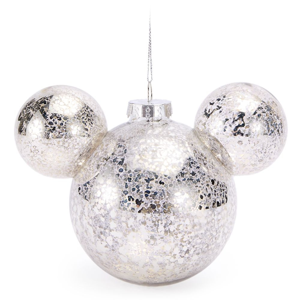 Mickey Mouse Icon Ball Ornament Silver Official shopDisney | Disney Store