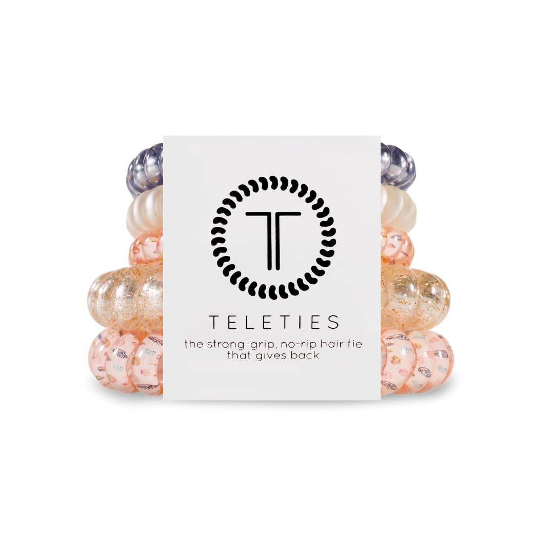 TELETIES - Mix Spiral Hair Coils - Summer Collection - Ponytail Holder Hair Ties for Women - Phon... | Amazon (US)
