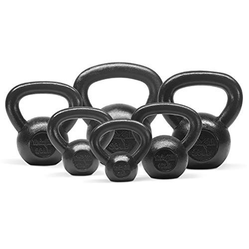 Yes4All Kettlebell Sets - 5, 10, 15 & 20 LB Cast Iron Strength Training Kettlebells, Wide Handles & Flat Bottom for Push Ups, Swings, Squats & Full Body Workout at Home or Gym | Amazon (US)