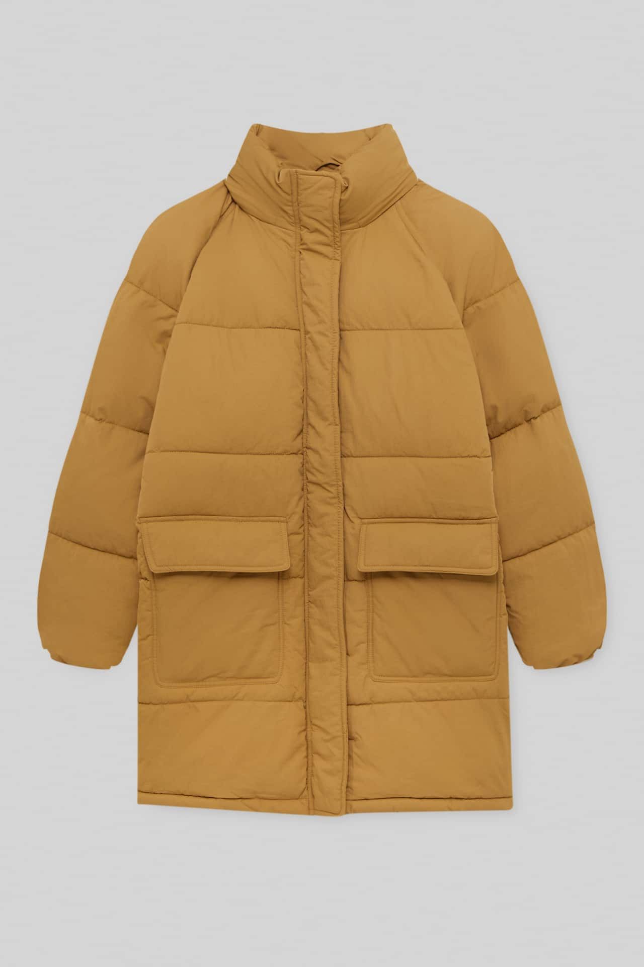 Quilted raglan sleeve coat | Camel Coat | Winter Puffer Coat | Winter Outfit Inspo | PULL and BEAR UK