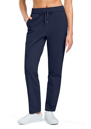 G Gradual Fleece Lined Pants Women 27.5"/29" Golf Pants 3 Pockets Water Resistant Warm Sweatpants for Cold Weather, Navy, L, 29 Inch Inseam | Amazon (US)