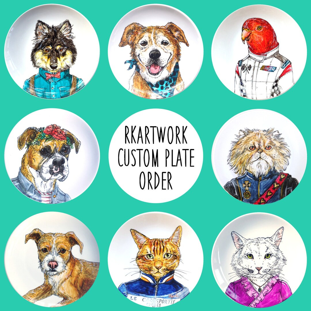 Custom Hand Painted Plate Single Plate - Etsy | Etsy (US)