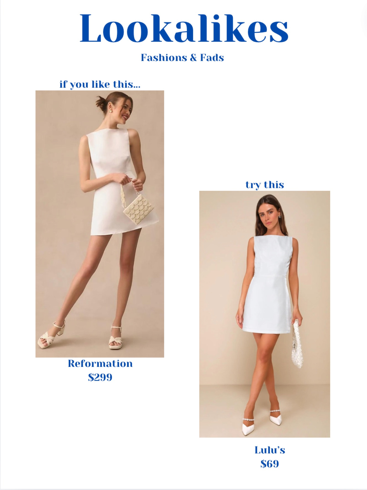 Reformation dupe!



Lookalike
Reformation lookalike
Lulus dresses
Reformation dresses
Grad dress
Graduation dress
Wedding rehearsal dinner
White mini dress
White short dress
Short white dress
Mini white dress
Sleeveless dress
Open back dress
Chic dress
Summer dress
Spring dress
Formal dress
Homecoming dress
Girly dress


#LTKWedding #LTKStyleTip #LTKFindsUnder100