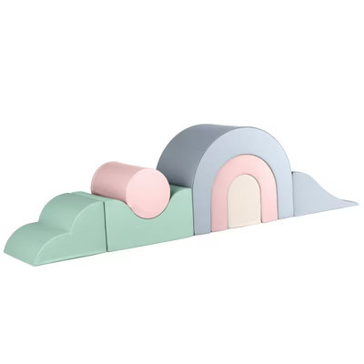 KIDKII Rainbow Play Set 7-Piece Foam Climbing & Motor Skill Play Kit, Pastel Mix | Target