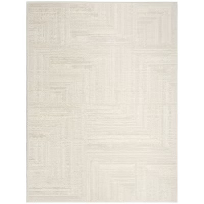 Nourison Sustainable Trends Modern Farmhouse Woven Area Rug Ivory | Target