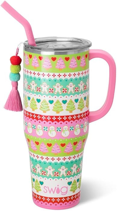 Swig Life 40oz Mega Mug, 40 oz Tumbler with Handle and Straw, Cup Holder Friendly, Dishwasher Saf... | Amazon (US)