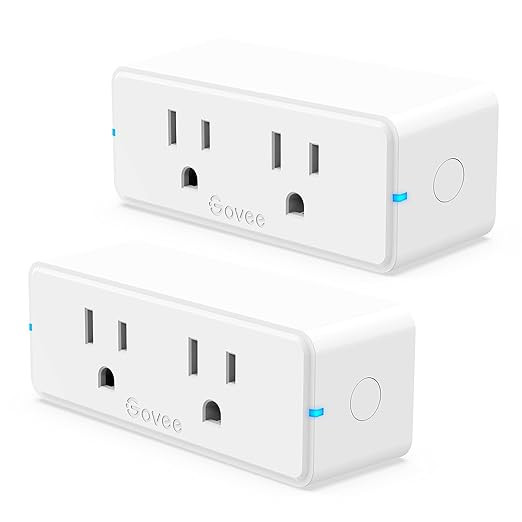Govee Dual Smart Plug 2 Pack, 15A WiFi Bluetooth Outlet, Work with Alexa and Google Assistant, 2-... | Amazon (US)