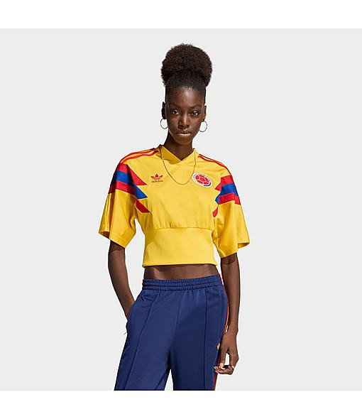 adidas Women's Originals Colombia Reconstructed Bringback Jersey in Bold Gold Size: Large | Finish Line (US)
