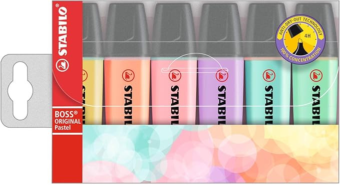 Stabilo BOSS Original Highlighter, Pastels - 6-Color Set | Amazon (CA)