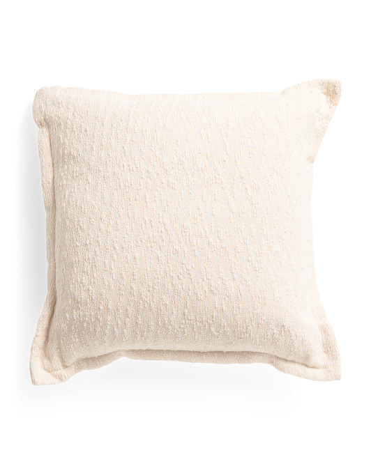 Made In Portugal 20x20 Boucle Flange Solid Pillow | TJ Maxx