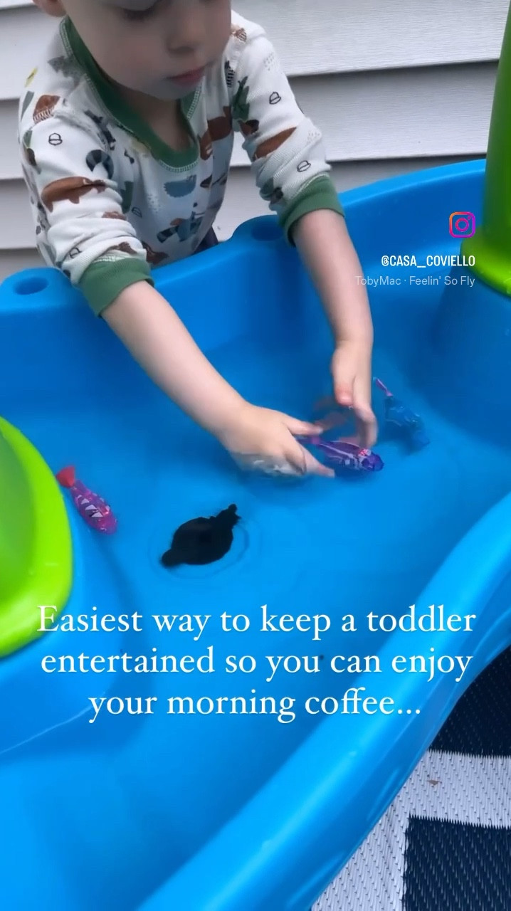 The best hack for enjoying Saturday morning coffee in peace😂😂 IYKYK! Had these laying around from our fur babies and thought.. UM duh these belong in the watertable too!  So cute!

#LTKHome #LTKFindsUnder50 #LTKVideo