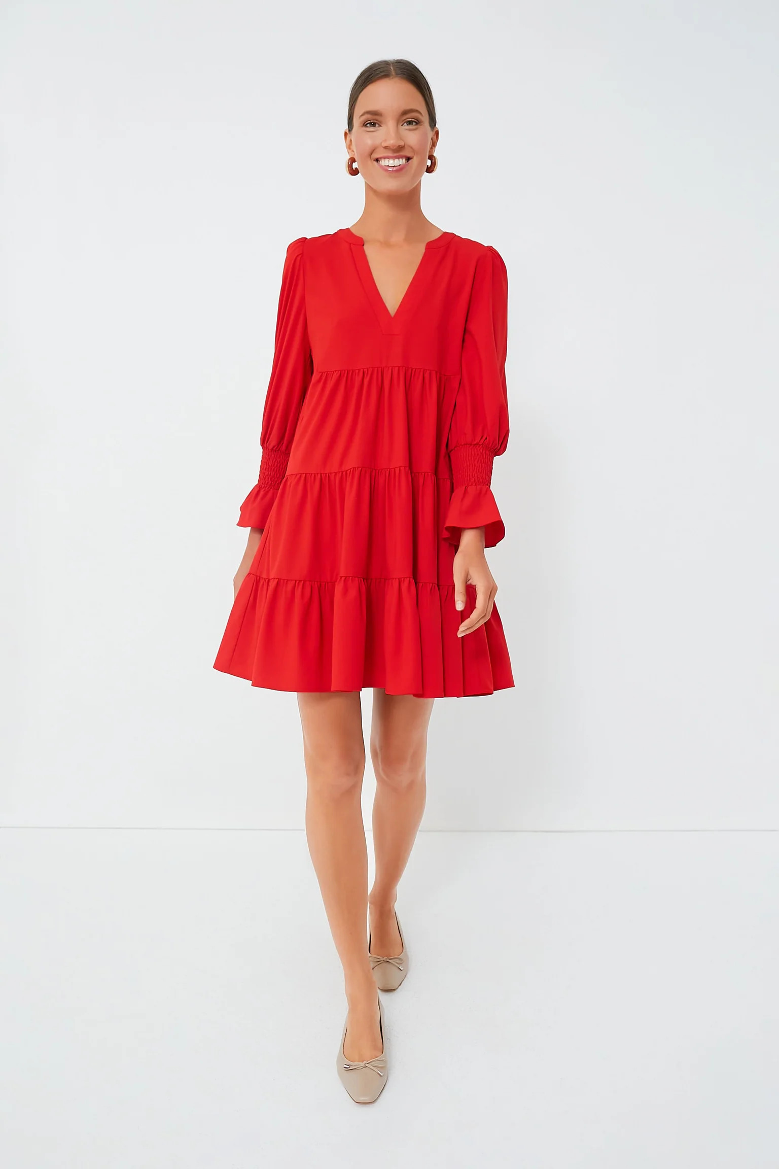 Red Crepe Kenzo Dress | Tuckernuck (US)