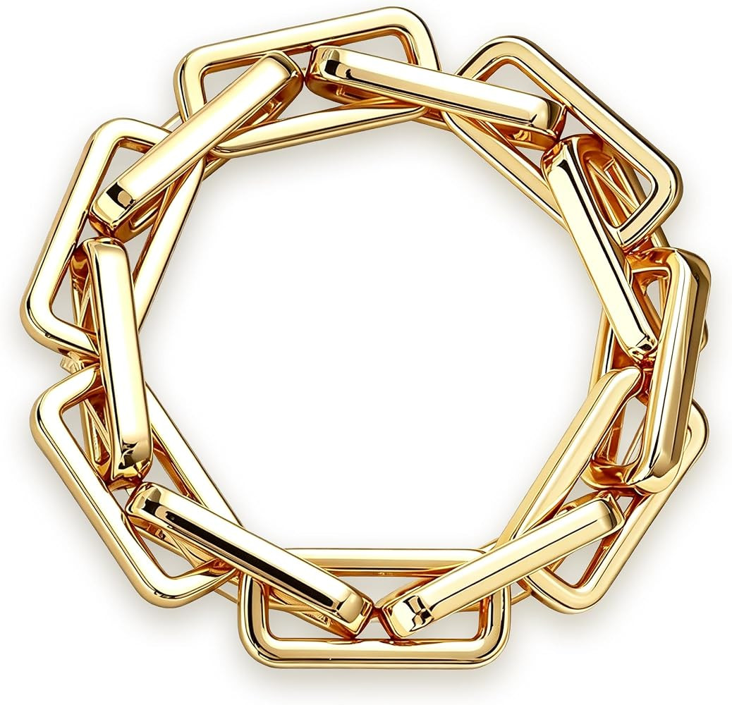 Bold Chunky Link Chain Bracelet for Women | Amazon (US)