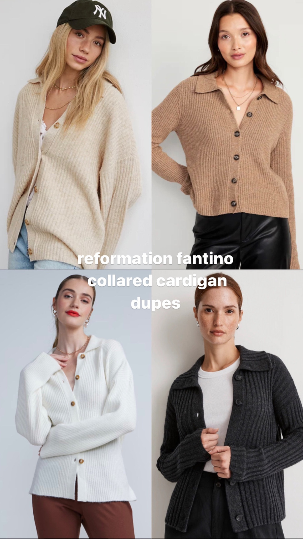 sharing some affordable options for the viral reformation fantino cardigan. collared cardigans are a must have for fall! 

fall fashion, fall outfits, sweater, sweaters, fantino cardigan, fantino cashmere cardigan, reformation cardigan, reformation, reformation dupe, collared cardigan 

#LTKSeasonal #LTKstyletip #LTKsalealert