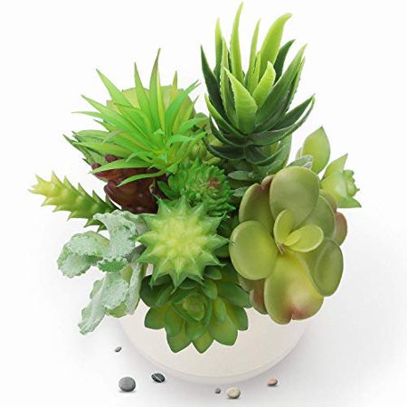 Ponwec 16 PCS Faux Succulent Assorted-Artificial Succulents Plants,Fake Plants for Home & Desk Decor | Walmart (US)