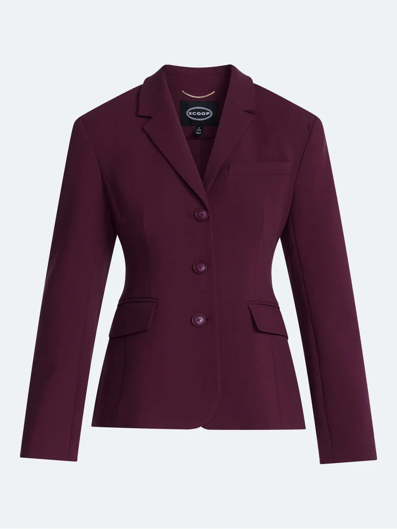 Scoop Women's and Women's Plus Notched Hourglass Blazer, Sizes XS-XXL | Walmart (US)
