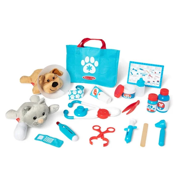 Melissa & Doug Examine and Treat Pet Vet Play Set (24 Pieces) | Walmart (US)