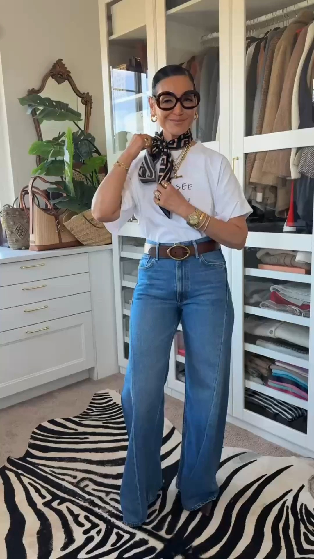 A classic white tee + denim, elevated 🤍 Add a crisp white blazer, a silk scarf, a great belt, and gold details—and suddenly the basics feel anything but basic.

#LTKootd #LTKdayinmylife #LTKgrwm