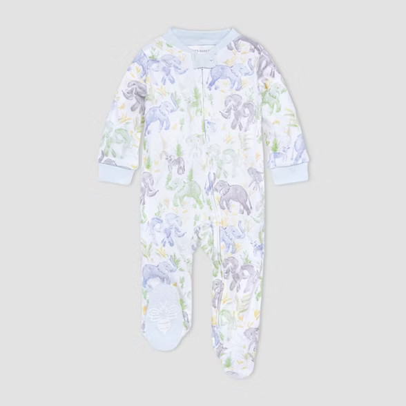 Burt's Bees Baby® Baby Boys' Elephant Sleep N' Play - Green/Blue | Target
