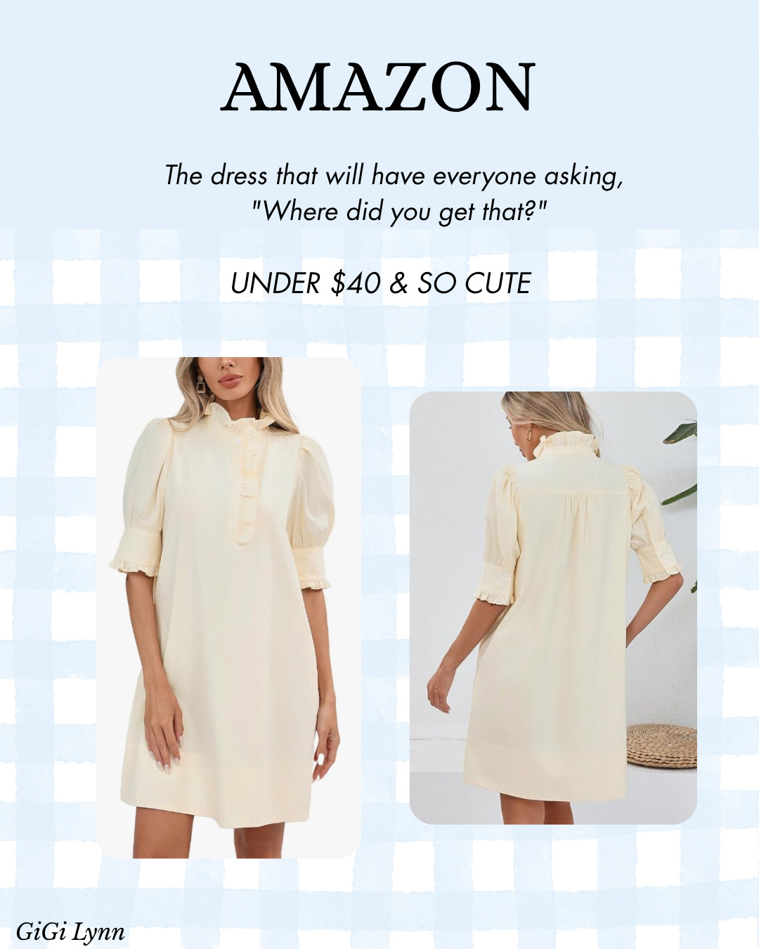 ✨ Amazon Fashion Find Alert! ✨

If you're searching for the perfect summer dress that is cute, comfortable, flattering, and budget-friendly, this YEXPINE Women's Puff Sleeve Summer Dress checks every box. Featuring a feminine ruffle collar, trendy puff sleeves, a flattering A-line silhouette, and everyone's favorite feature—POCKETS—this is the throw-on-and-go dress you'll wear all season long.

Whether you're heading to brunch, church, teacher meetings, family photos, vacation, shopping, or date night, this versatile mini dress can easily be dressed up with wedges or kept casual with sandals and sneakers.

☀️ Why shoppers are loving it:
✔️ Flattering A-line fit
✔️ Lightweight summer fabric
✔️ Trendy puff sleeves
✔️ Functional pockets
✔️ Easy everyday style
✔️ Perfect for teachers, moms, and busy women

This affordable Amazon dress looks much more expensive than it is and is quickly becoming a summer wardrobe favorite. If you're looking for a comfortable summer dress that earns compliments everywhere you go, add this one to your cart!

🛍️ Save this post for your next Amazon fashion haul!

#AmazonFashion #SummerDress #AmazonFinds #TeacherStyle #AffordableFashion #PuffSleeveDress #CasualChic #MomStyle #LTKFashion #SummerOutfits 

 