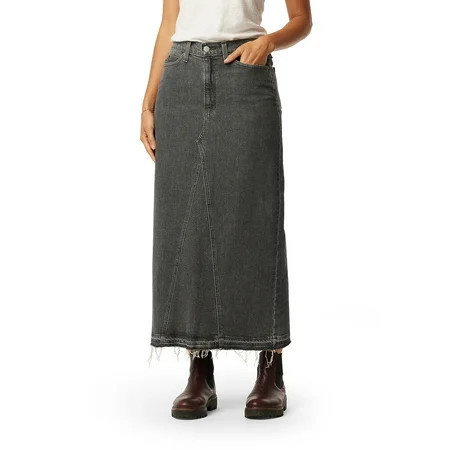 Levi Strauss Signature Women s and Women s Plus Maxi Denim Skirt Sizes 0-28 | Walmart (US)