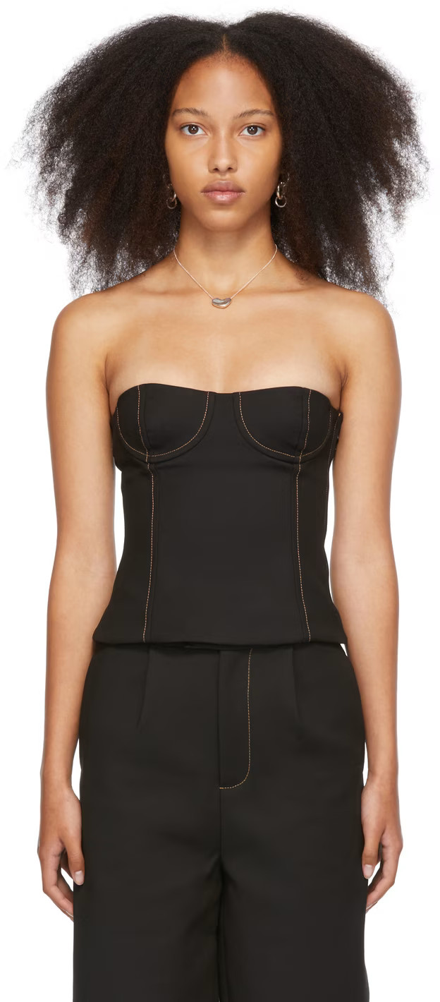 Black Maxe Bustier Camisole | SSENSE