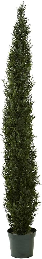 Nearly Natural Cedar Pine Artificial Tree, 8ft, Green | Amazon (US)