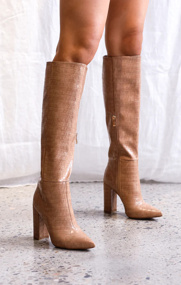 Billini Milla Tall Boot ~ Hazelnut Croc | Show Me Your Mumu